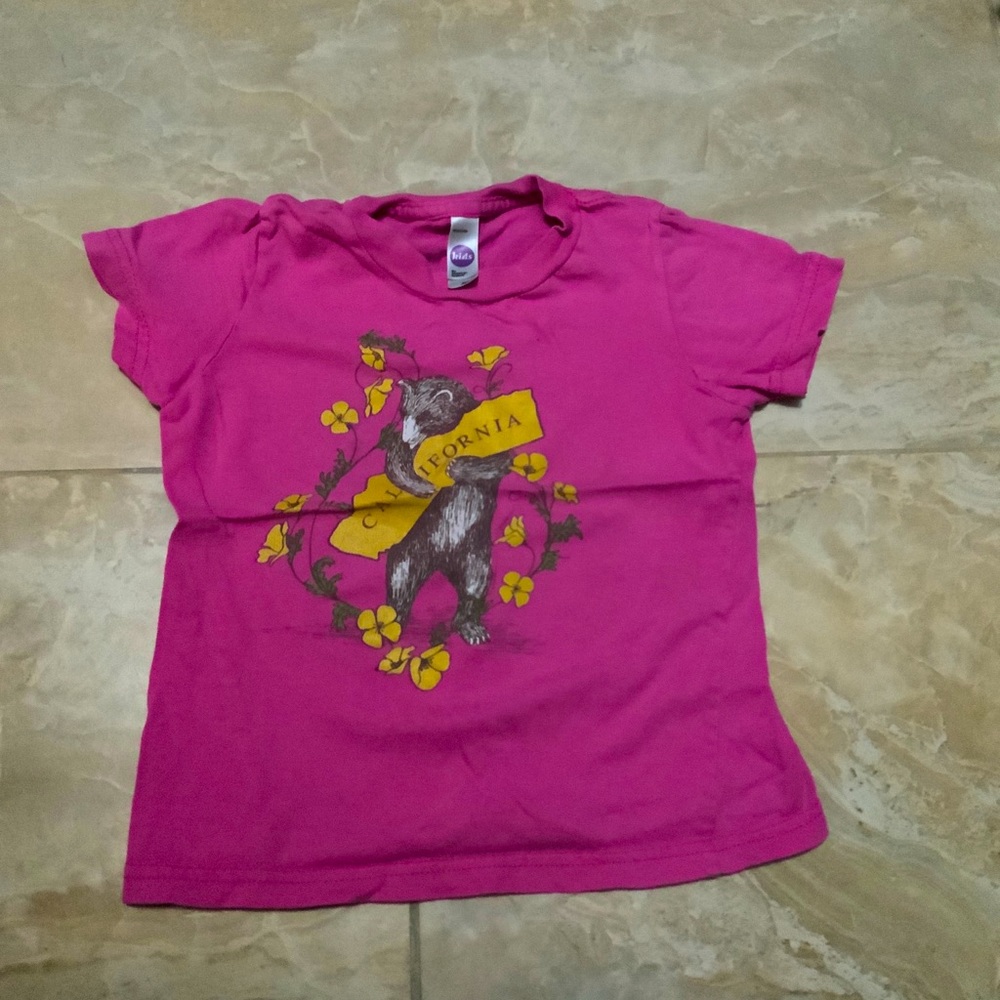 Pink orange California cali tee 2 2t